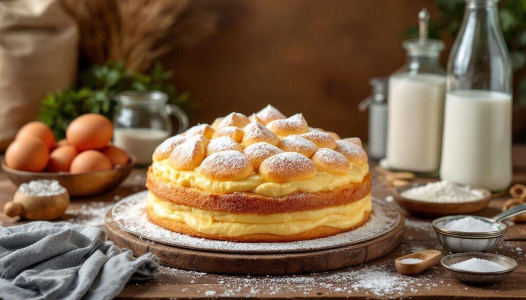 Torta nua italienne : la recette de ce gâteau texture nuage avec de la crème pâtissière - un délice