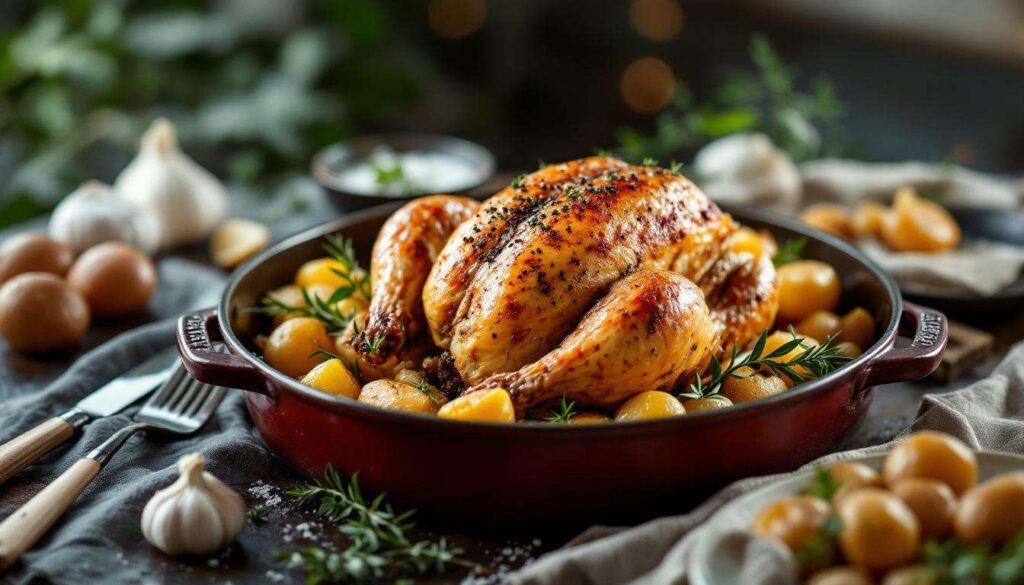 Mon poulet du dimanche" : la recette en cocotte avec des pommes de terre du chef Julien Duboué