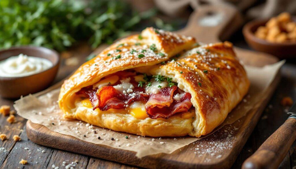 Ce feuilleté bacon-fromage prêt en 10 min régale tout le monde à table (recette facile)