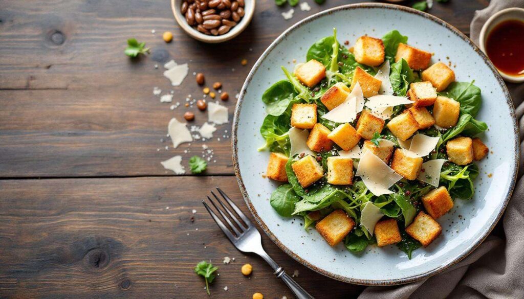 Julie Andrieu partage sa recette de salade césar parfaite pour la saison et c'est un 10/10 !