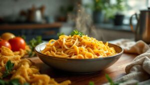 Aucun spaghetti dans cette recette… et pourtant, ce plat crémeux est plus addictif qu’un vrai plat de pâtes