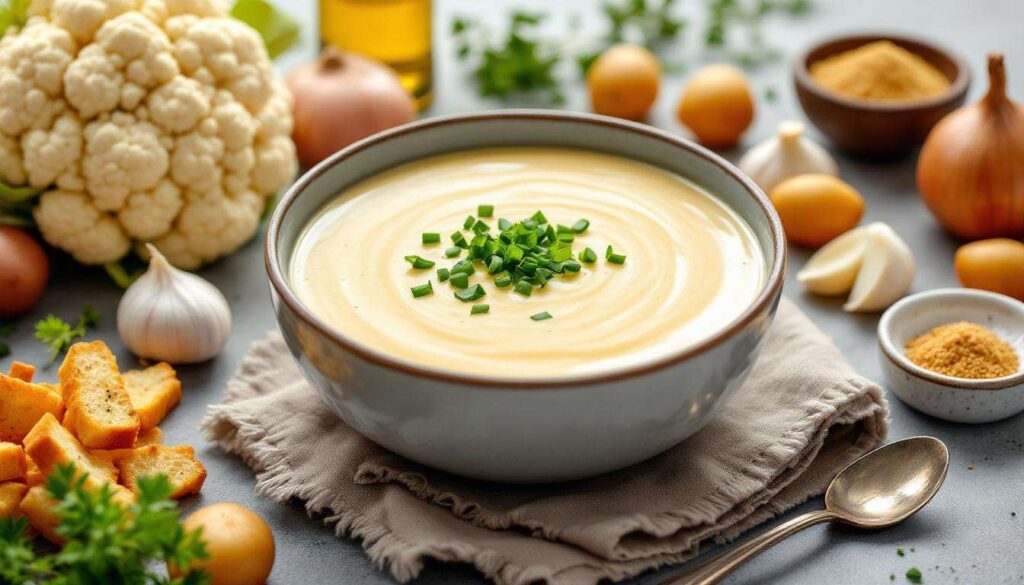 Velouté doux et crémeux au chou-fleur : la recette réconfortante à savourer avec des croûtons dorés maison
