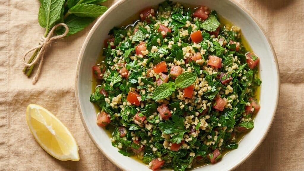 Taboulé libanais authentique : persil, menthe et la vraie recette